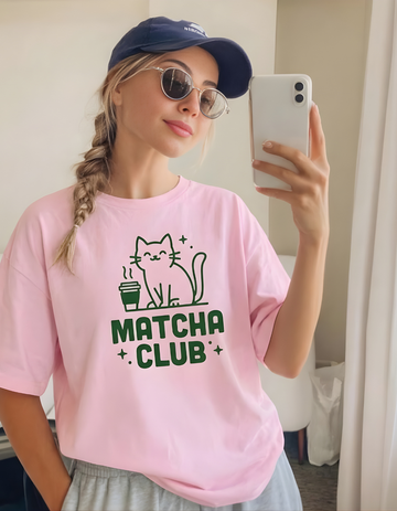 MATCHA CAT OVERSIZED T-SHIRT