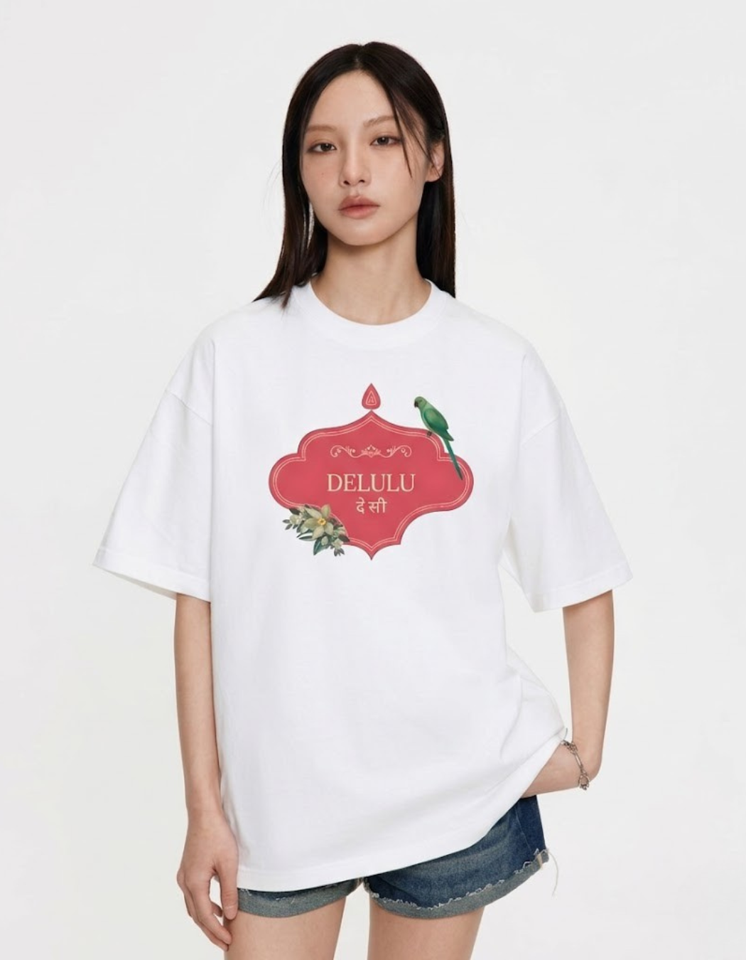 DELULU DESI OVERSIZED T-SHIRT