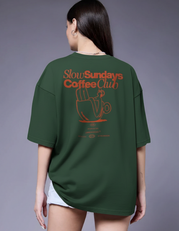 SLOW SUNDAYS COFFEE CLUB OVERSIZED T-SHIRT