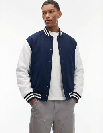 UNISEX NAVY BLUE VARSITY JACKET