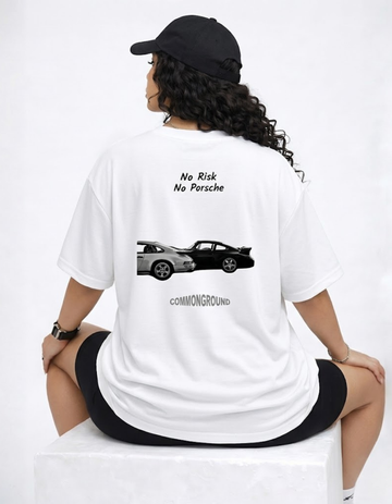 NO RISK NO PORSCHE OVERSIZED T-SHIRT