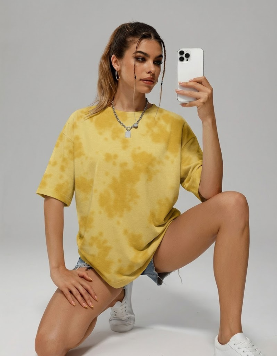TIE DYE FRENCH TERRY T-SHIRT