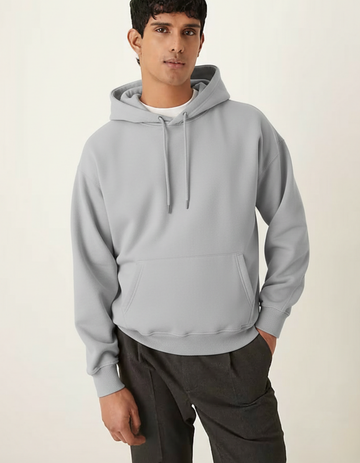 UNISEX GREY MELANGE HOODIE