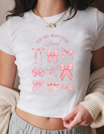 BORN TO BE LOVED CROP TOP