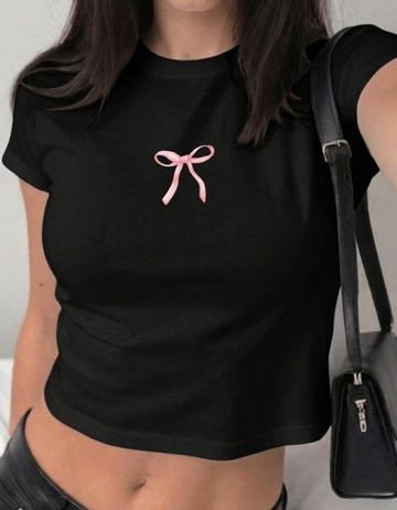 PINK BOW CROP TOP