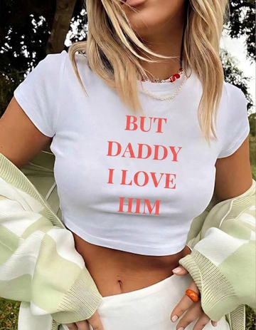 DADDY I LOVE HIM CROP TOP