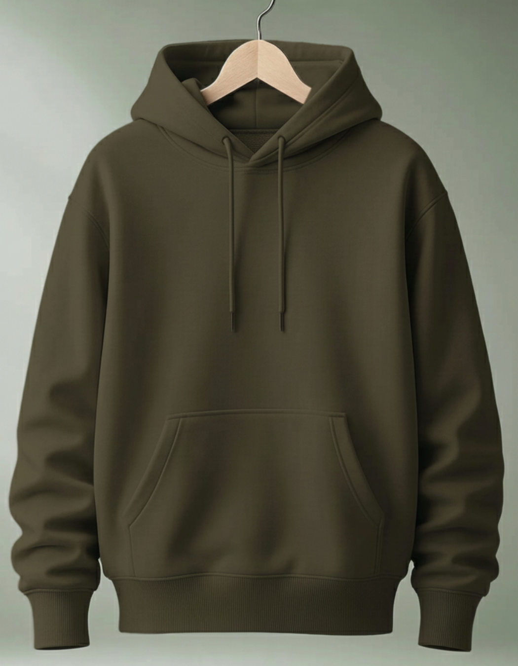 UNISEX OLIVE GREEN HOODIE