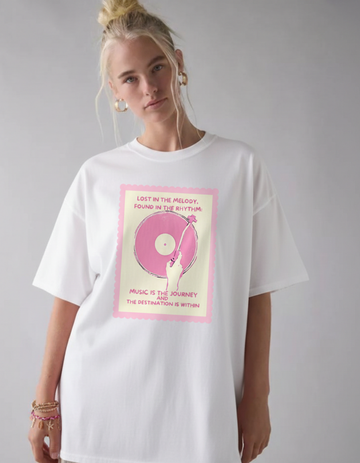 MUSIC IS THE JOURNEY OVERSIZED T-SHIRT