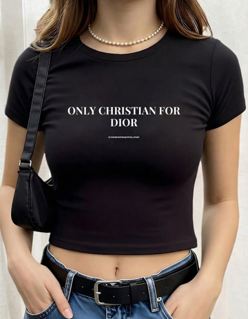 Only Christian For Dior Crop Top — 180 GSM Crop Top India | CommonGrou