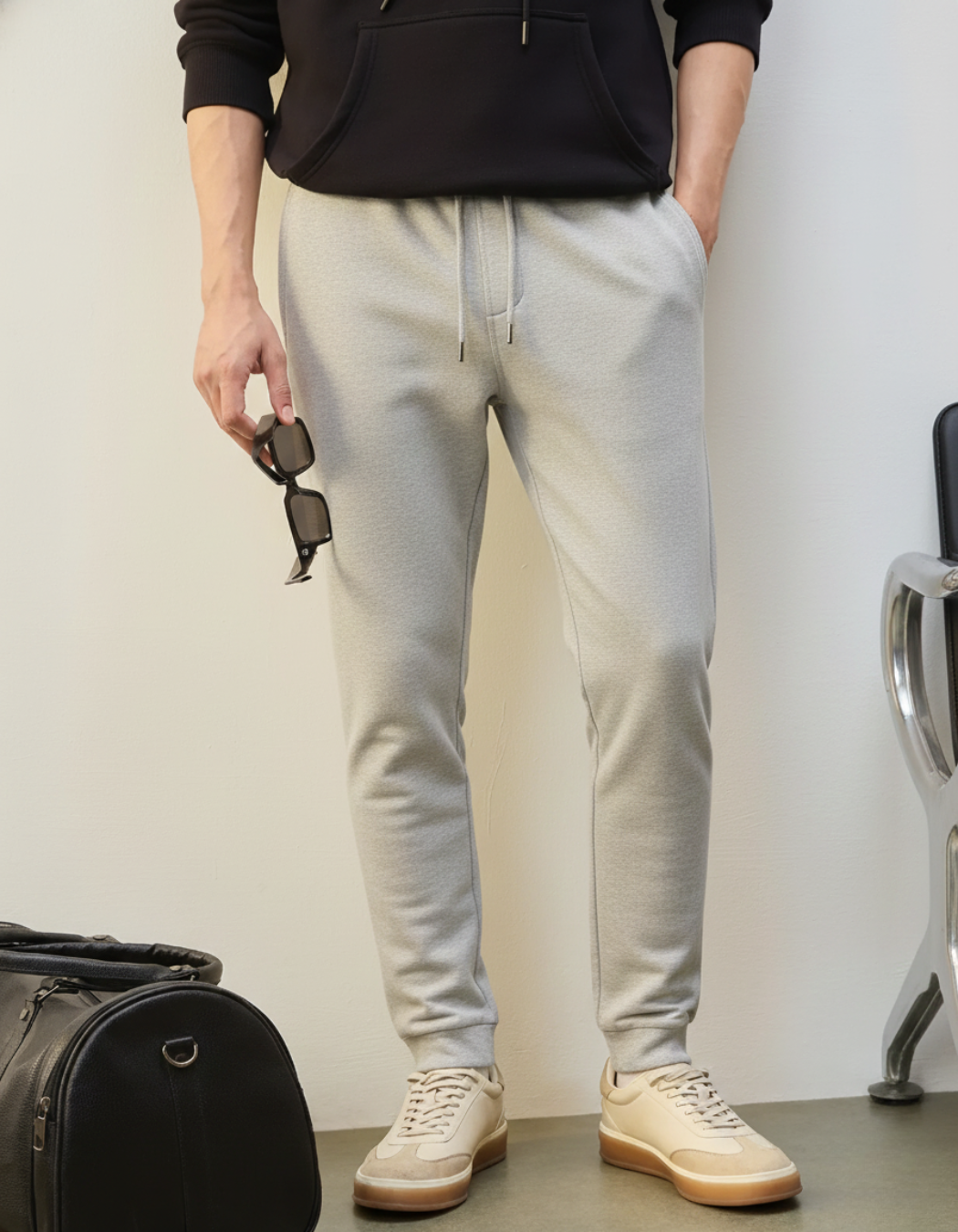 GREY MELANGE UNISEX JOGGERS