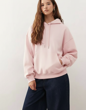 UNISEX LIGHT BABY PINK HOODIE