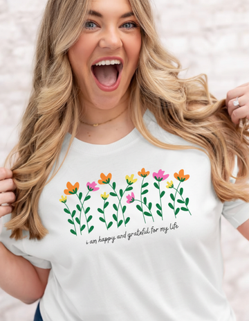 HAPPY & GRATEFUL OVERSIZED T-SHIRT