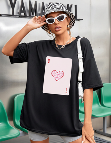 QUEEN OF HEARTS OVERSIZED T-SHIRT