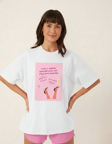 CHAMPAGNE OVERSIZED T-SHIRT