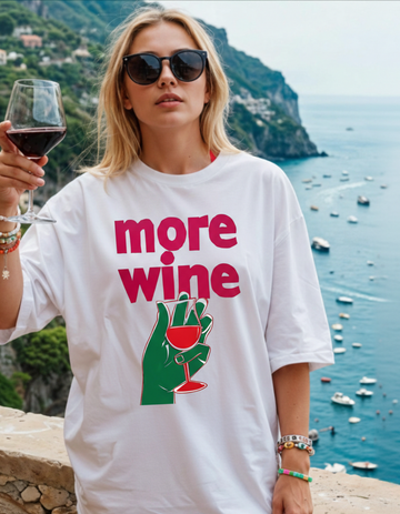 MORE WINE OVERSIZED T-SHIRT