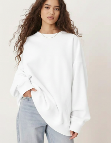 UNISEX WHITE SWEATSHIRT