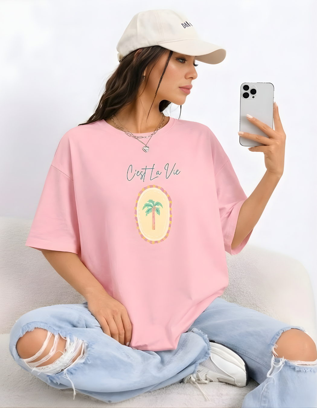 C'EST LA VIE OVERSIZED T-SHIRT
