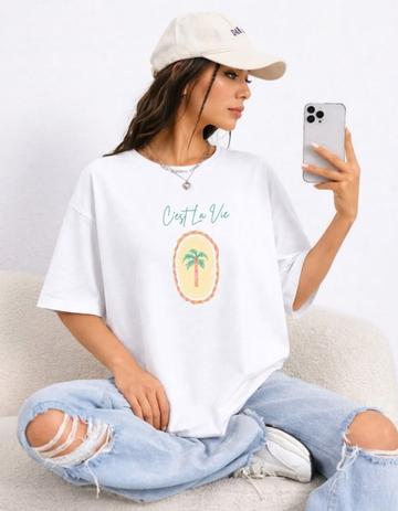 C'EST LA VIE OVERSIZED T-SHIRT