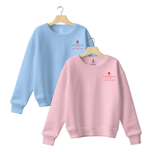 BABY BLUE & BABY PINK REGULAR UNISEX SWEATSHIRT COMBO PACK OF 2