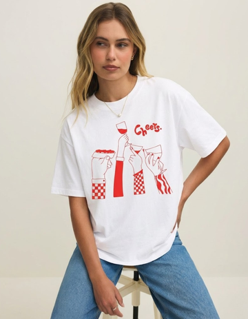 CHEERS OVERSIZED T-SHIRT