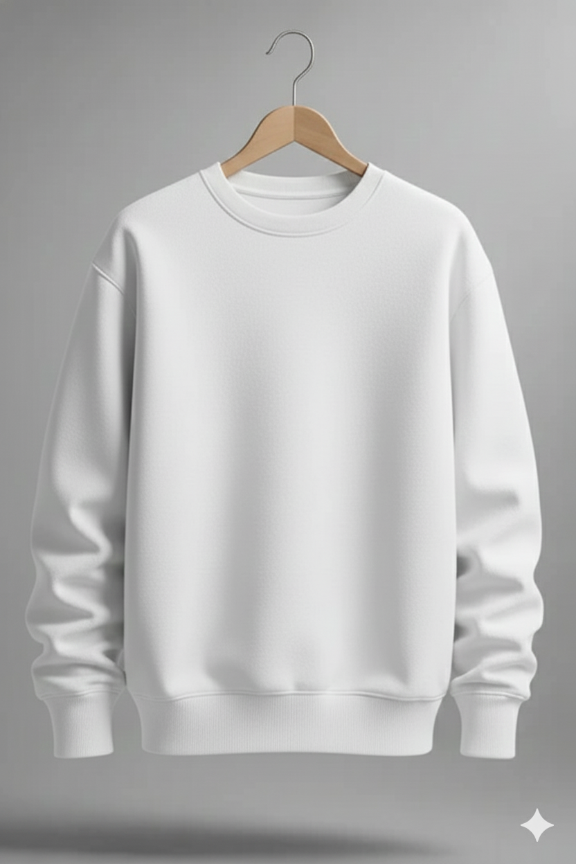 UNISEX WHITE SWEATSHIRT
