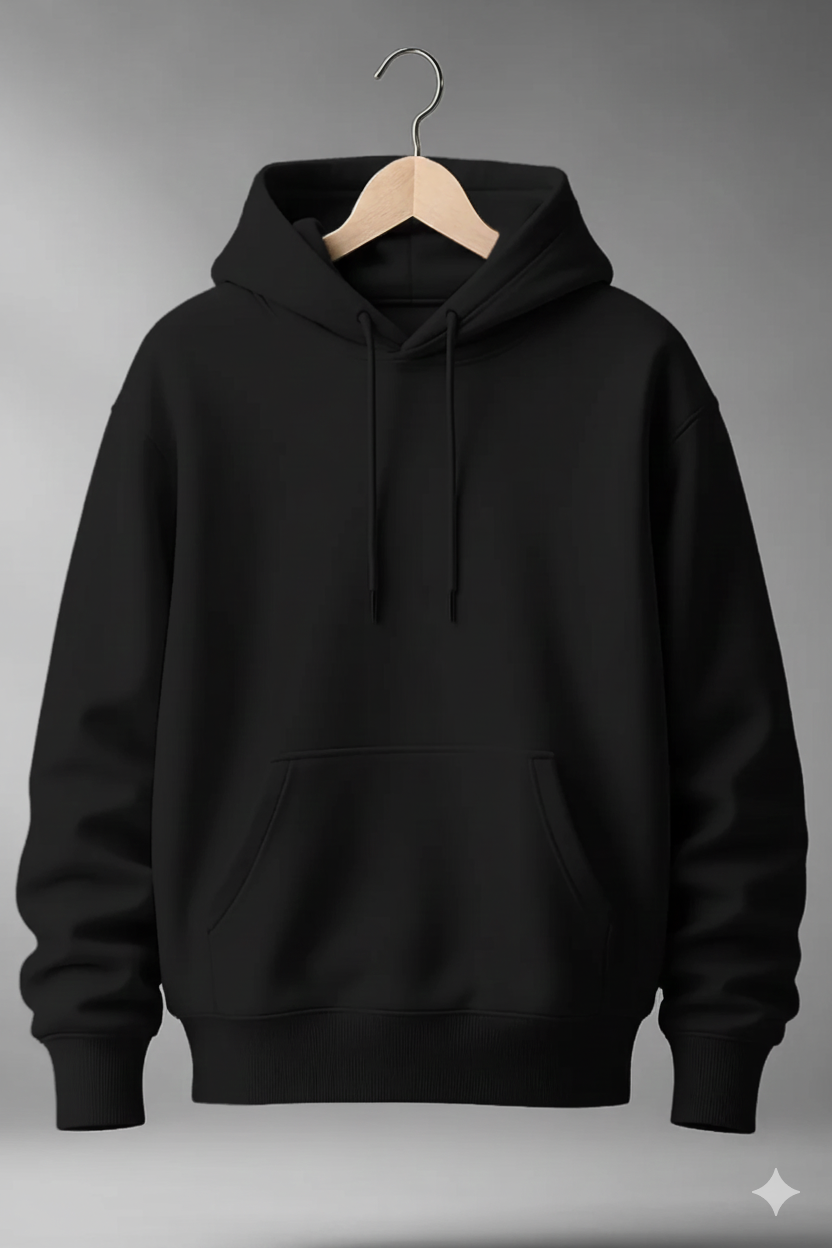 UNISEX BLACK HOODIE