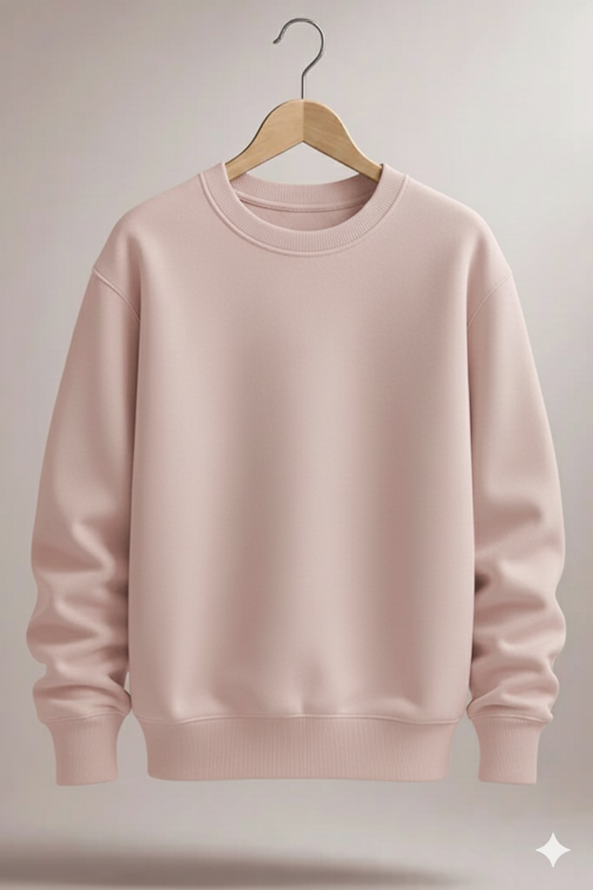 UNISEX LIGHT BABY PINK SWEATSHIRT