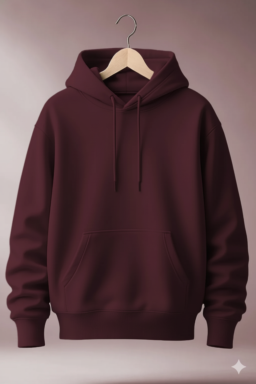 UNISEX MAROON HOODIE
