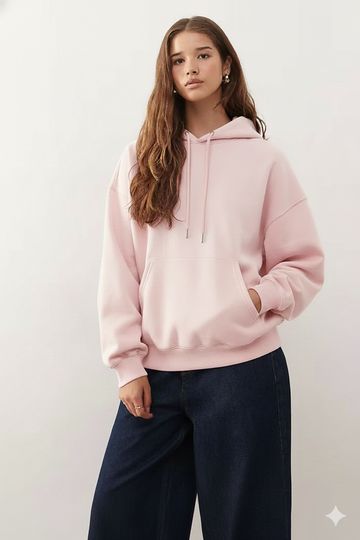 UNISEX LIGHT BABY PINK HOODIE