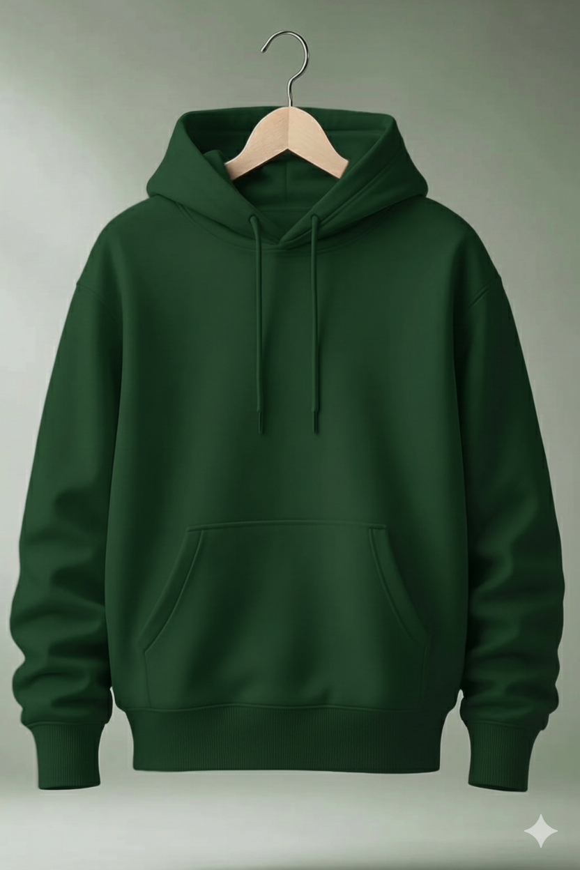 UNISEX BOTTLE GREEN HOODIE