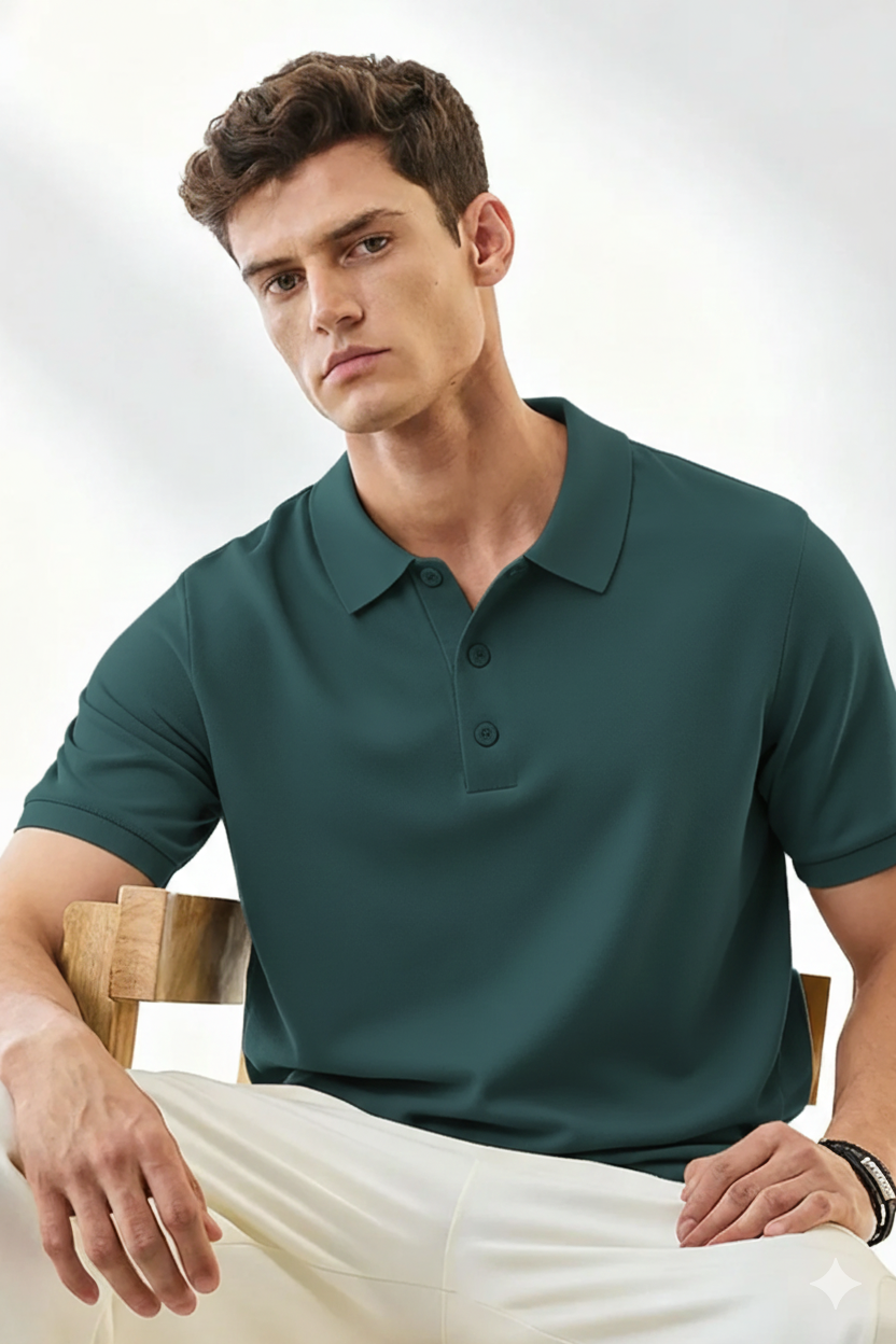SOLID POLO T-SHIRT