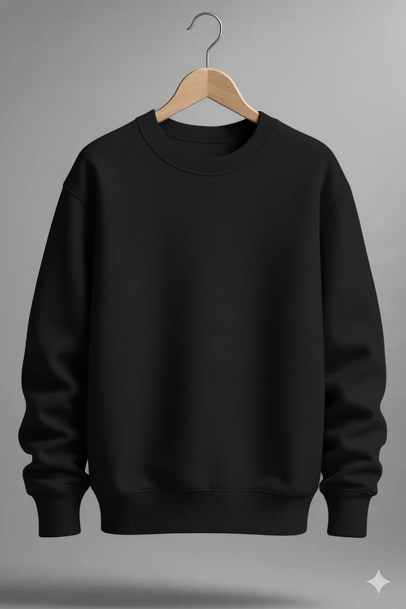 UNISEX BLACK SWEATSHIRT