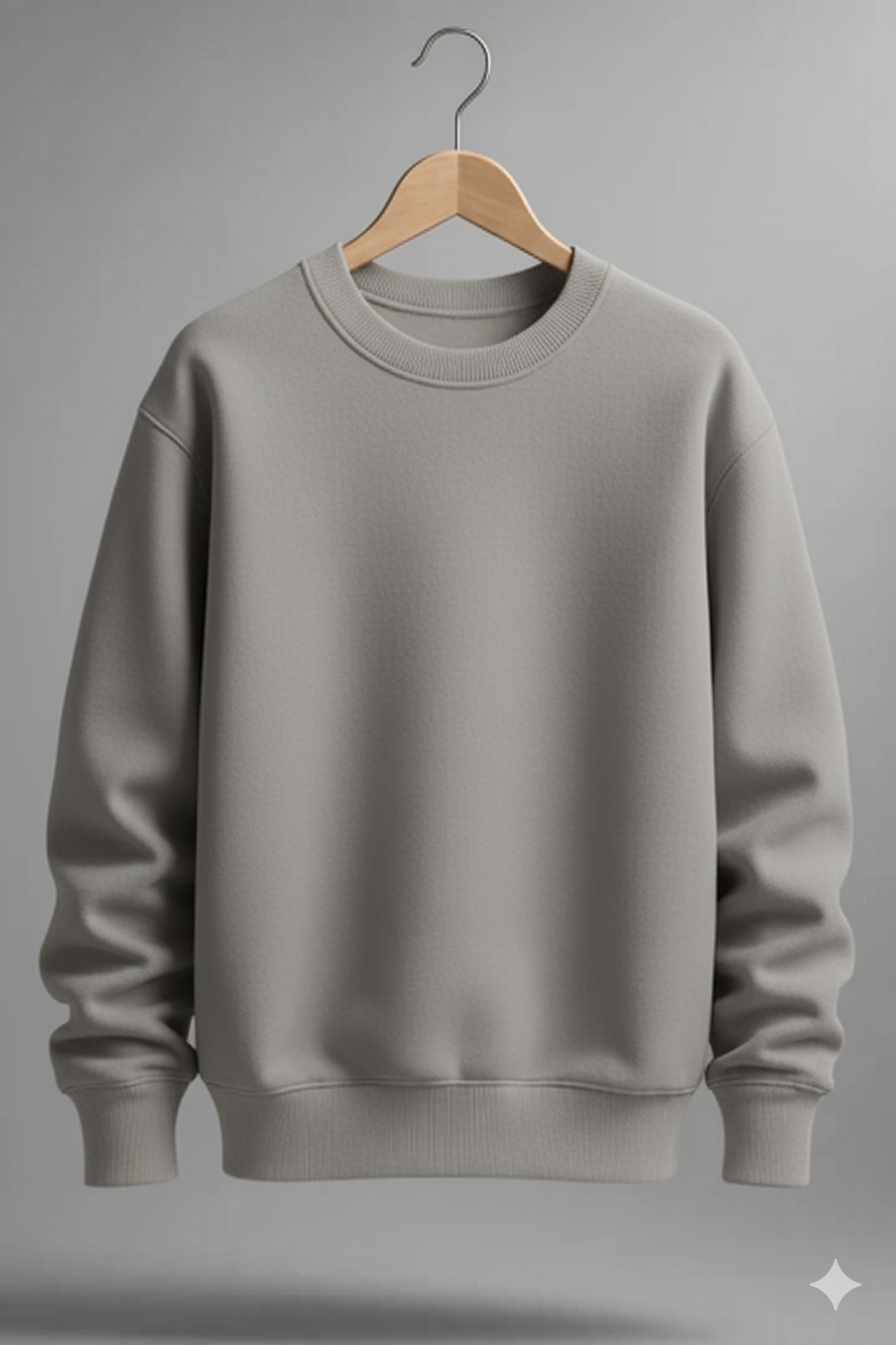 UNISEX GREY MELANGE SWEATSHIRT