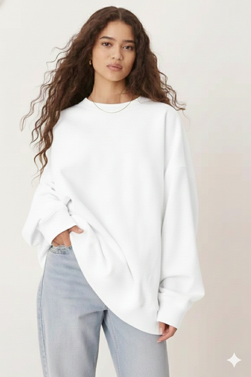 UNISEX WHITE SWEATSHIRT