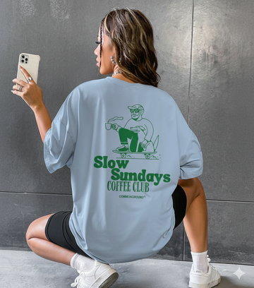 SLOW SUNDAYS COFFEE CLUB OVERSIZED T-SHIRT