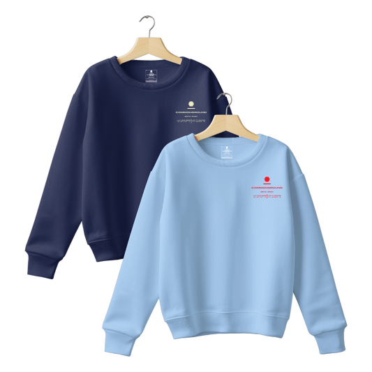 NAVY BLUE & BABY BLUE REGULAR UNISEX SWEATSHIRT COMBO PACK OF 2