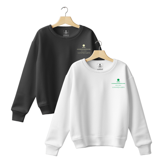 BLACK AND WHITE REGULAR UNISEX SWEATSHIRT COMBO PACK OF 2