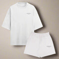 WHITE SOLID TERRY CO-ORD SET