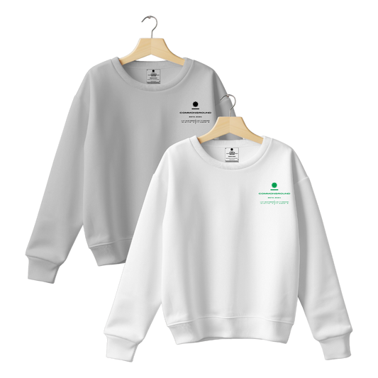 WHITE & GREY REGULAR UNISEX SWEATSHIRT COMBO PACK OF 2