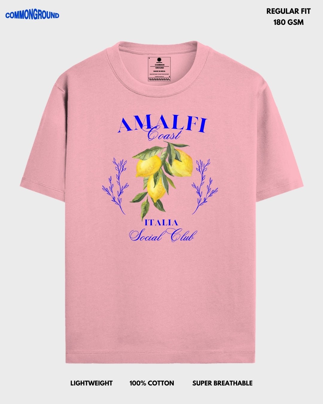 AMALFI COAST SOCIAL CLUB REGULAR T - SHIRT - COMMONGROUND