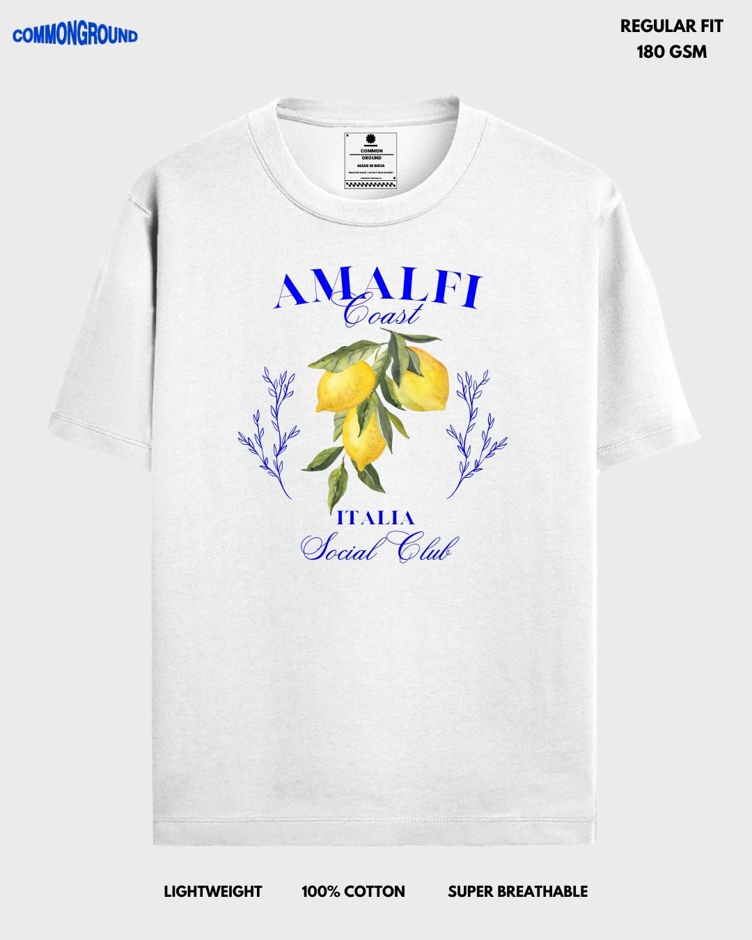 AMALFI COAST SOCIAL CLUB REGULAR T - SHIRT - COMMONGROUND