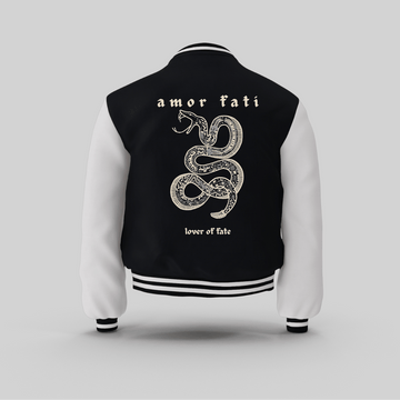 AMOR FATI UNISEX VARSITY JACKET - COMMONGROUND