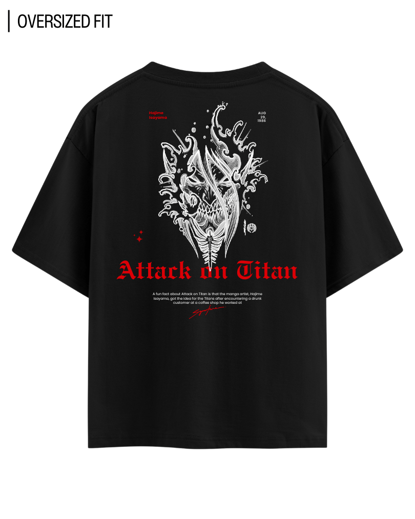 ATTACK ON TITAN OVERSIZED T - SHIRT - COMMONGROUND