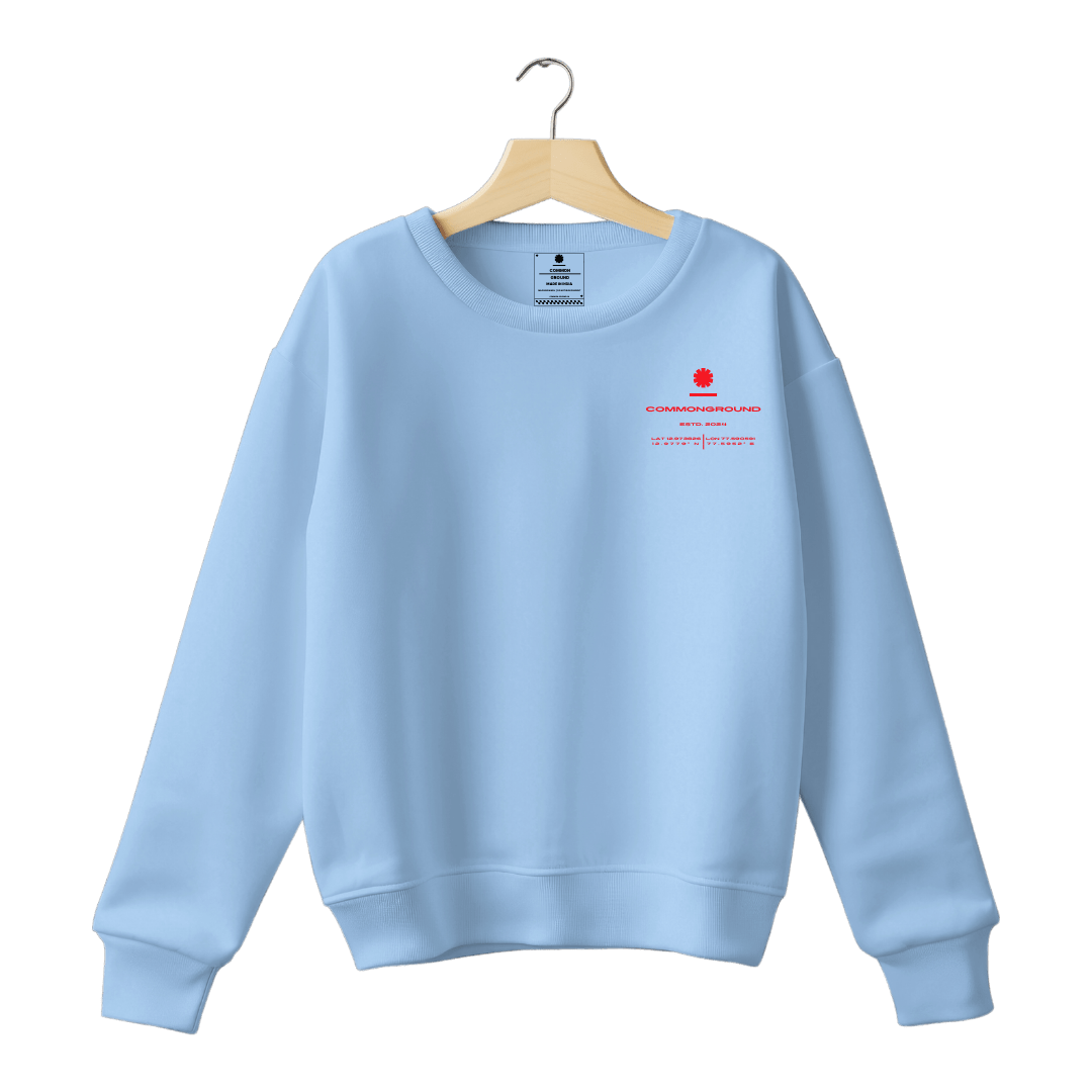 BABY BLUE REGULAR SWEATSHIRT - COMMONGROUND