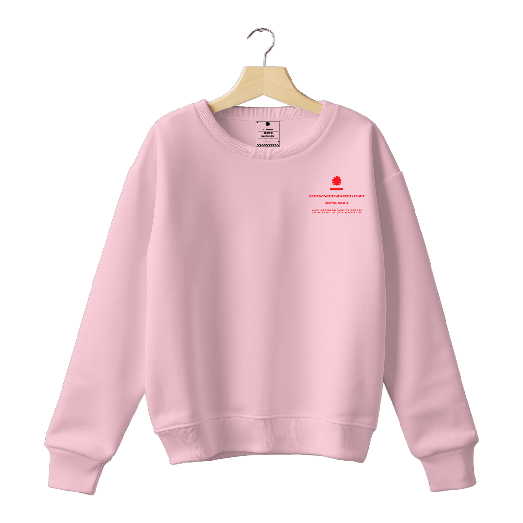 BABY PINK REGULAR SWEATSHIRT - COMMONGROUND