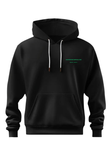 BLACK OVERSIZED HOODIE - COMMONGROUND