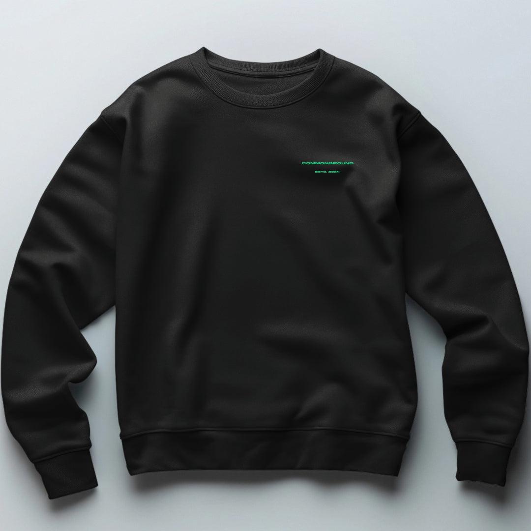 BLACK OVERSIZED SWEATSHIRT - COMMONGROUND