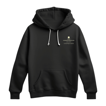 BLACK REGULAR HOODIE - COMMONGROUND