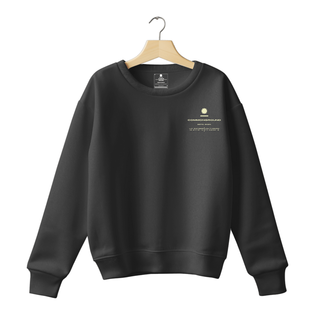 BLACK REGULAR SWEATSHIRT - COMMONGROUND