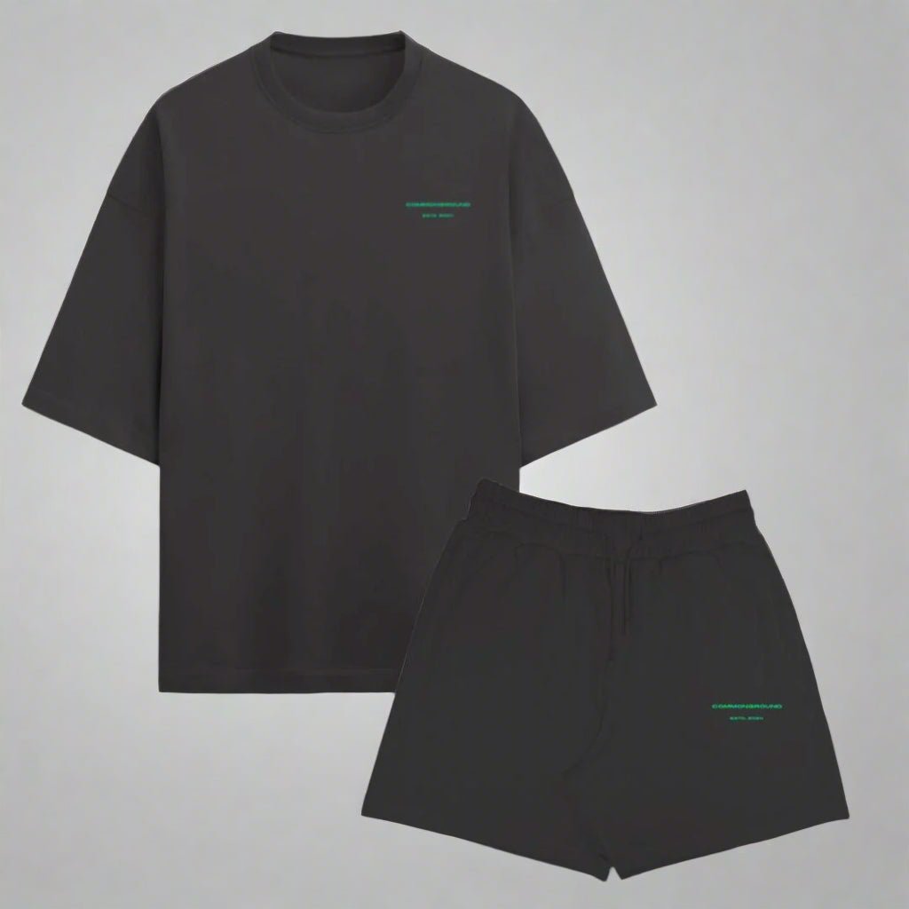 BLACK SOLID TERRY CO - ORD SET - COMMONGROUND